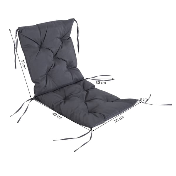 Set med 2 stolsdynor - Grå | Färg: Grå | Mått: 38,58x19,68x3,14 cm