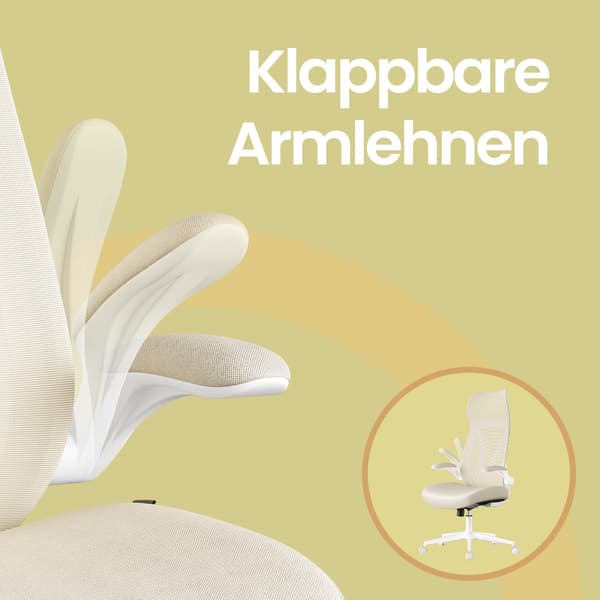 Ergonomisk kontorsstol | Beige | 67x67x125 cm