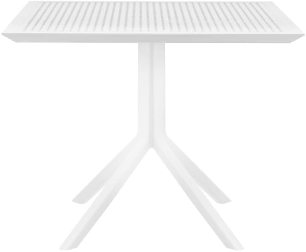Tabell 80x80cm - Bisto -tabell - Väderresistent polypropen, UV -resistent | Färg: Vit