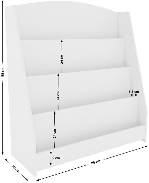 Barnbokstativ - Stacking Cabinet - Stimulerar Independence | Storlek: 80 cm