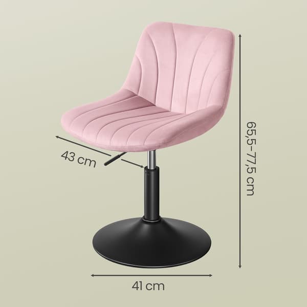 Sminkpall | Rosa | 43x46,5x65,5-77,5 cm
