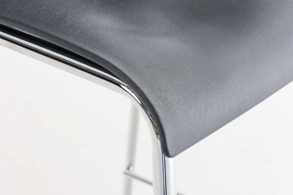 Modern Barstol - Chic Design - Bekväm ergonomisk sätesfärg: Grå | Basfärg: krom