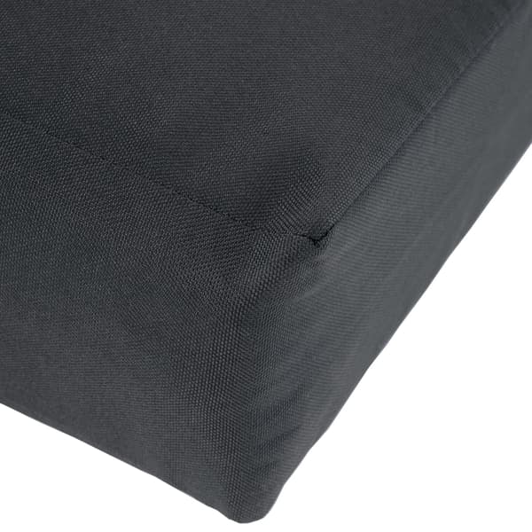 Teak soffa Jackson med sittdyna | Färg: mörkgrå | Mått: 150x61x93 cm