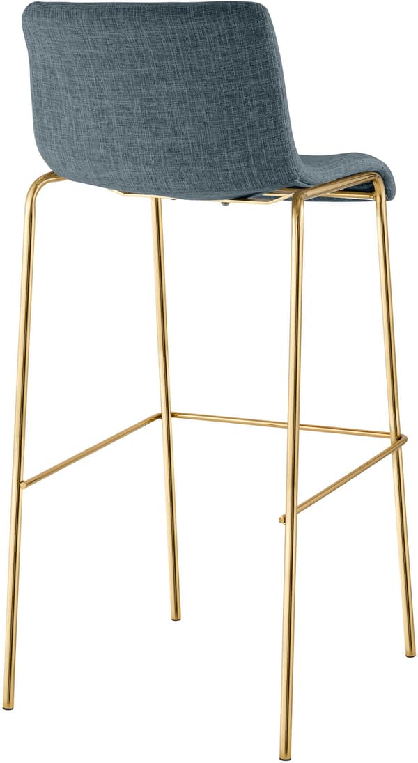 Set med 2 barstolar Hover - Tygstol | Färg: Blå | Mått: 43x48x100 cm