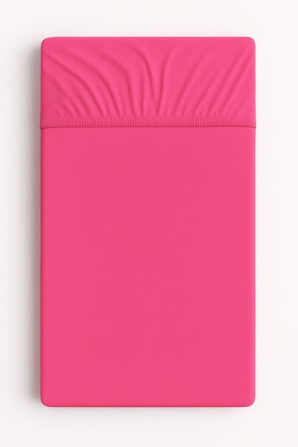 Dark Pink Jersey Fitted Sheet - Bomullsängar - Extra mjuk och hudvänlig
