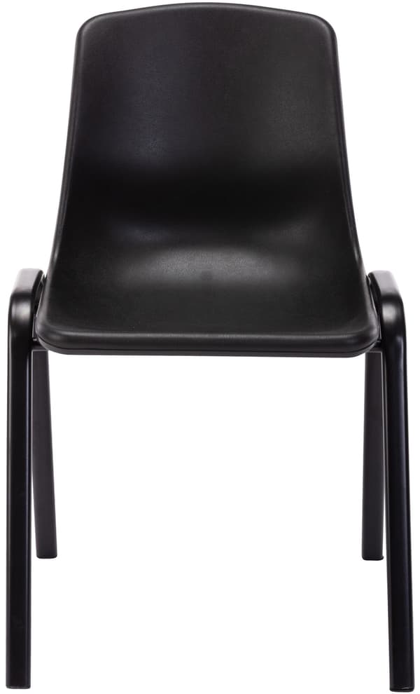 Staplingsstol - Stackbar stol - Space -Saving Comfort, Robust stabilitet, metall/plast | Färg: Svart