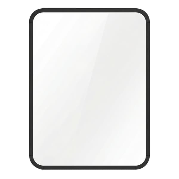 Rektangulär väggspegel med aluminiumram | Svart | 30x1,3x40 cm