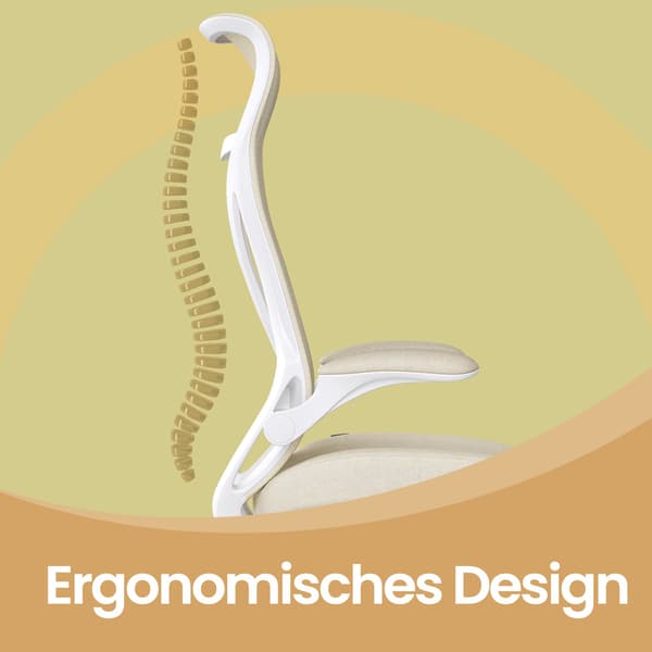 Ergonomisk kontorsstol | Beige | 67x67x125 cm