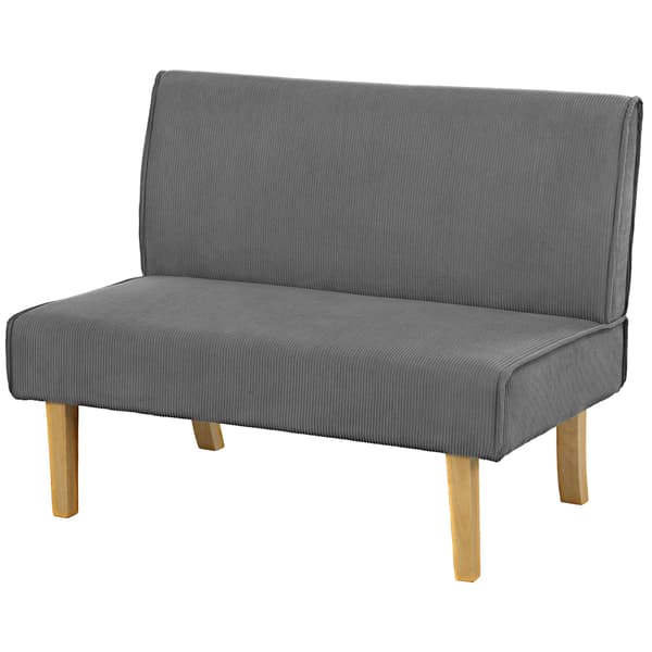 2-sits manchestersoffa - Grå | Färg: Grå | Mått: 110x62x85 cm