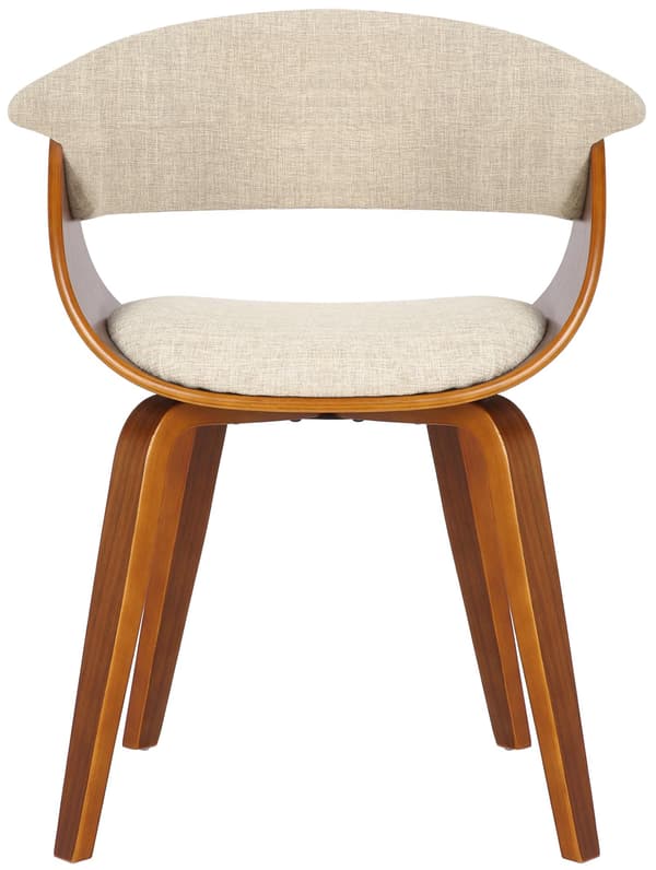 2 -Stycke Matsalstolar Set - Lean -stolar - Ergonomisk design, elegant textil | Färg: Walnut/Creme