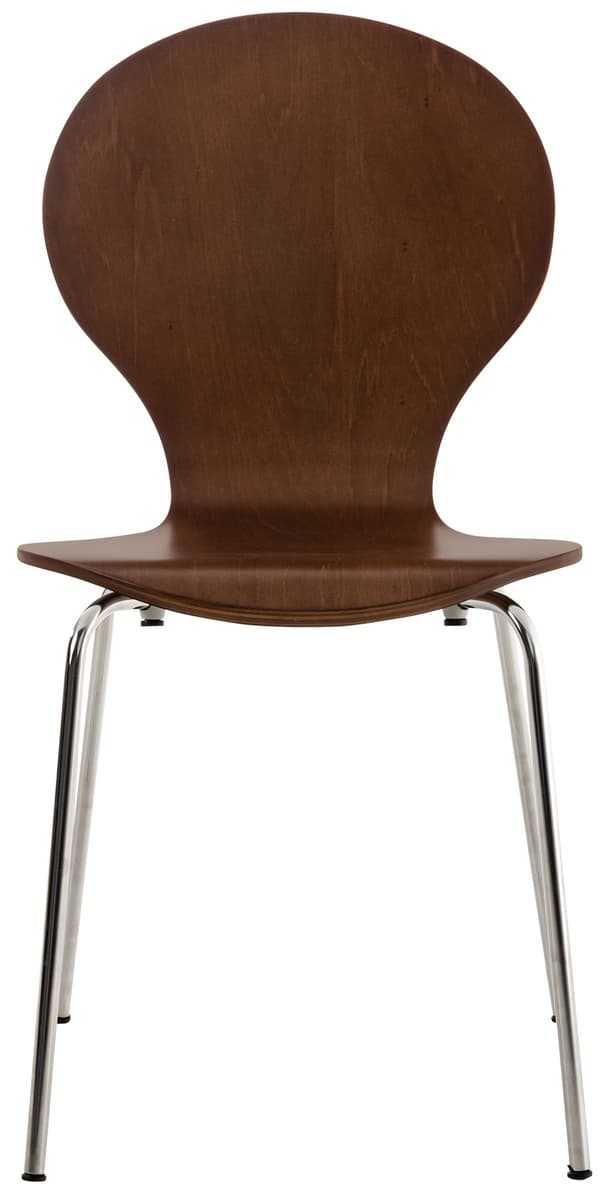4x Ergonomic Stacking Chair - Besökstol - Space -Saving Design | Färg: Brun