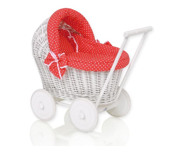 Riet Doll - Toy Pram - Stable Beechhouten Chassis