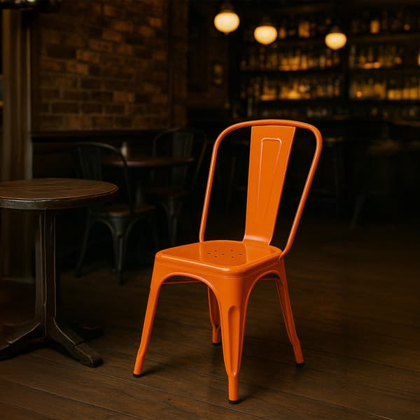 Metall Stacking Chair - Industrial Design - Rymdbesparing