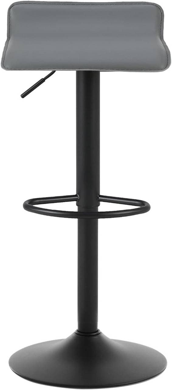 Justerbar barstol av konstläder | Grå | 38,5x39x62-84 cm