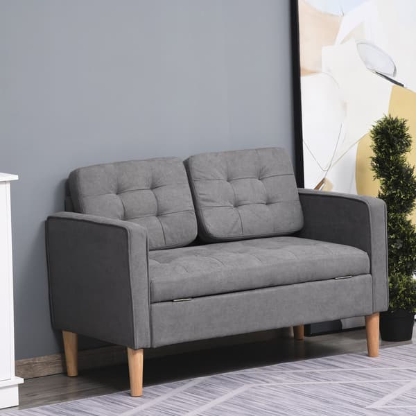 Soffa med förvaring - Grå soffa | Färg: Grå | Mått: 111x62x78 cm