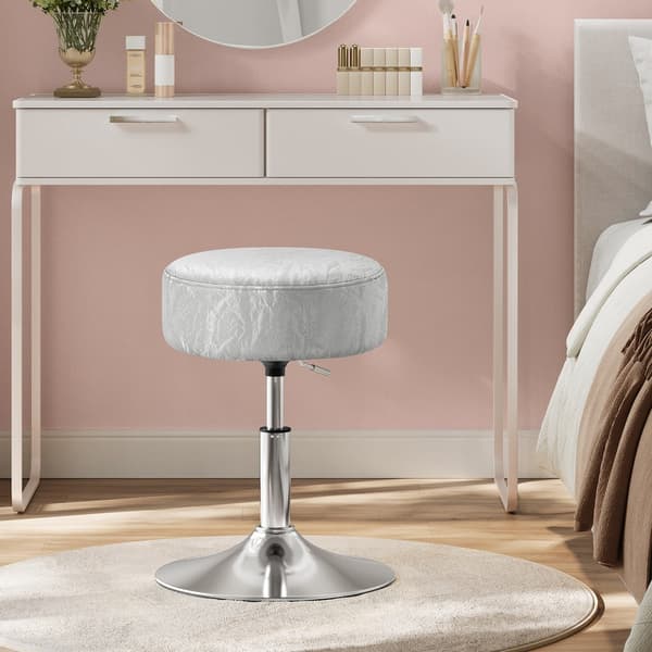 Justerbar sminkpall | Grå | 38,5x38,5x45,5-57,5 cm