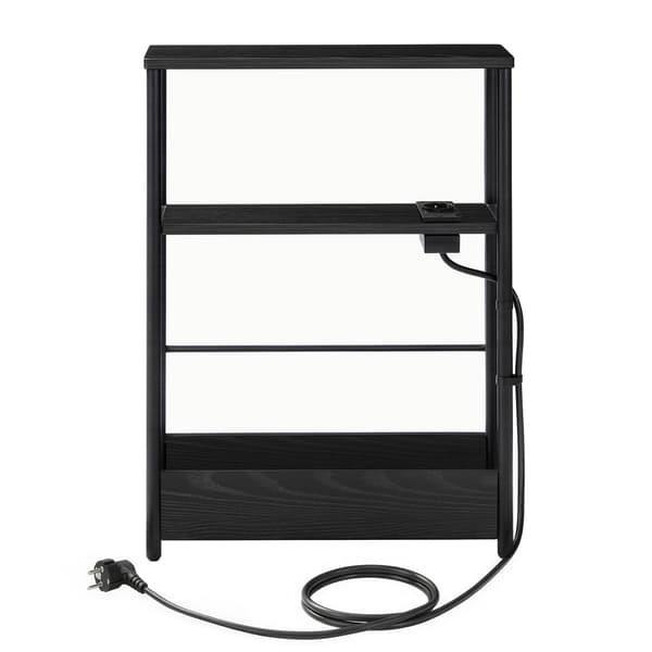 Sidobord med lastfunktion, 3 plan för vardagsrum | Svart | 45x18x58 cm
