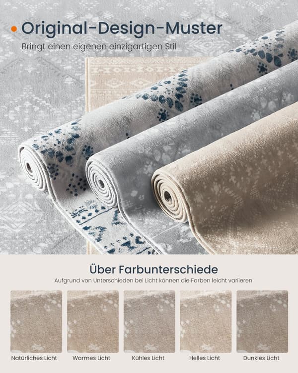 Boho matta för vardagsrum | Cappuccino beige