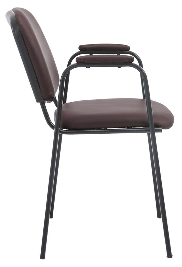 Konferensstol Artificial Leather - Stack Chair - Space -sparing och bekväm | Färg: Brun