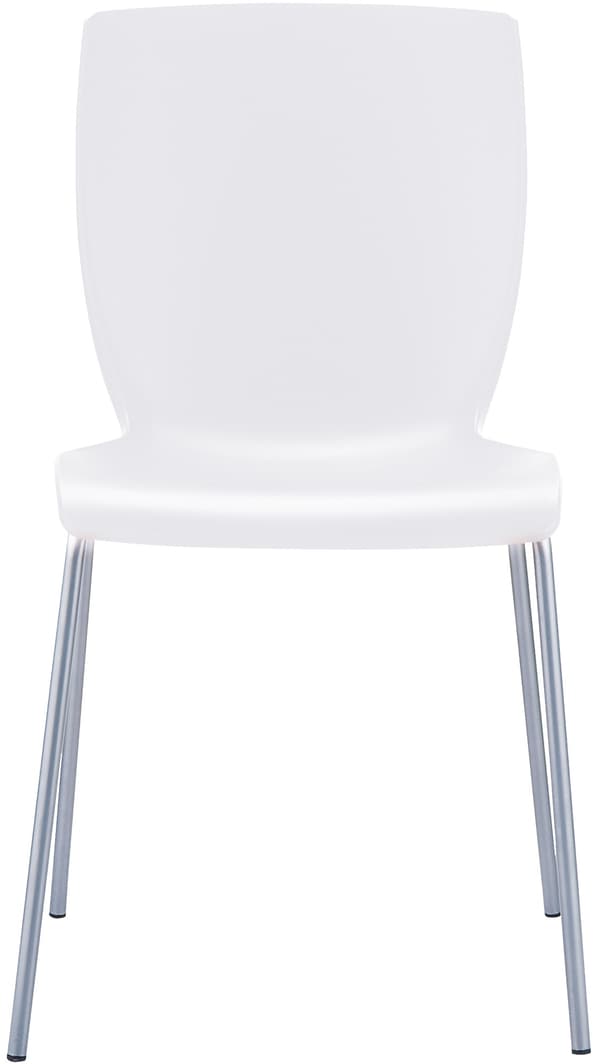 Stackbar trädgård och inomhusstol - väder -resistent - Space -sparande design | Färg: Vit