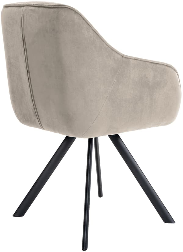 Matsalstol, grå sammetstol - ergonomisk rygg, underhållsvänlig design