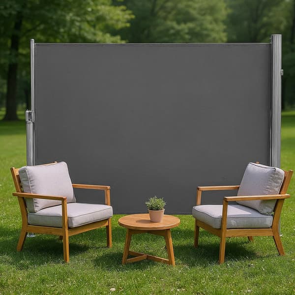 Utdragbar sidomarkis som insynsskydd | Antracit | 350x180 cm