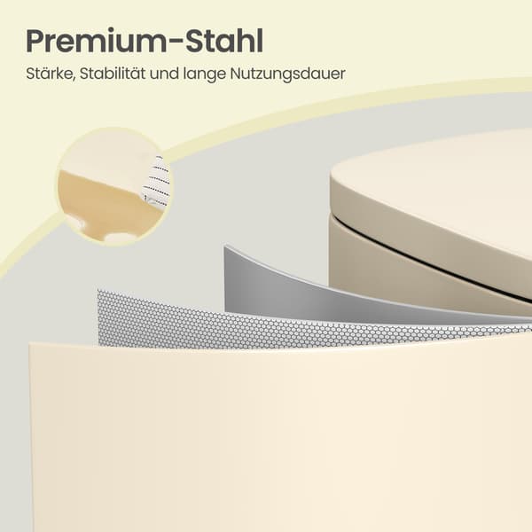 Kökssoptunna 50 liter | Beige | 37,1x43,2x63,2 cm