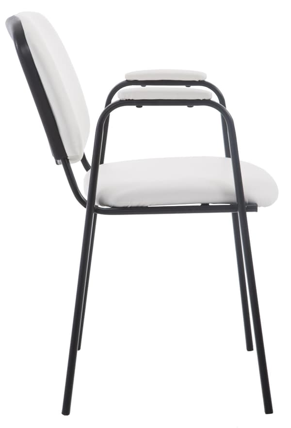 Konferensstol Artificial Leather - Stack Chair - Space -sparing och bekväm | Färg: Vit