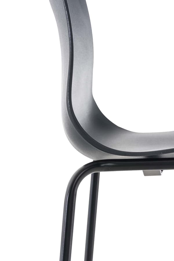 Modern Barstol - Chic Design - Bekväm ergonomisk sätesfärg: Grå | Basfärg: svart