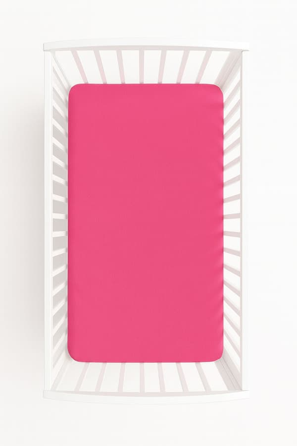 Dark Pink Jersey Fitted Sheet - Bomullsängar - Extra mjuk och hudvänlig