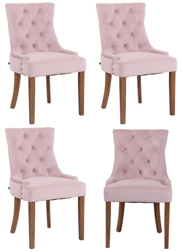 Uppsättning av 4 sammet matstolar - Kökstolar - Elegant design