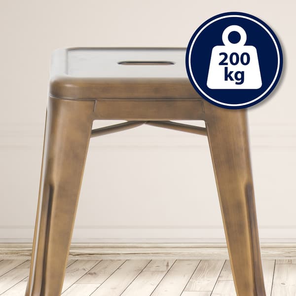 Modern stapelbar pall - Barstol - Space -Saving Design | Färg: Guld