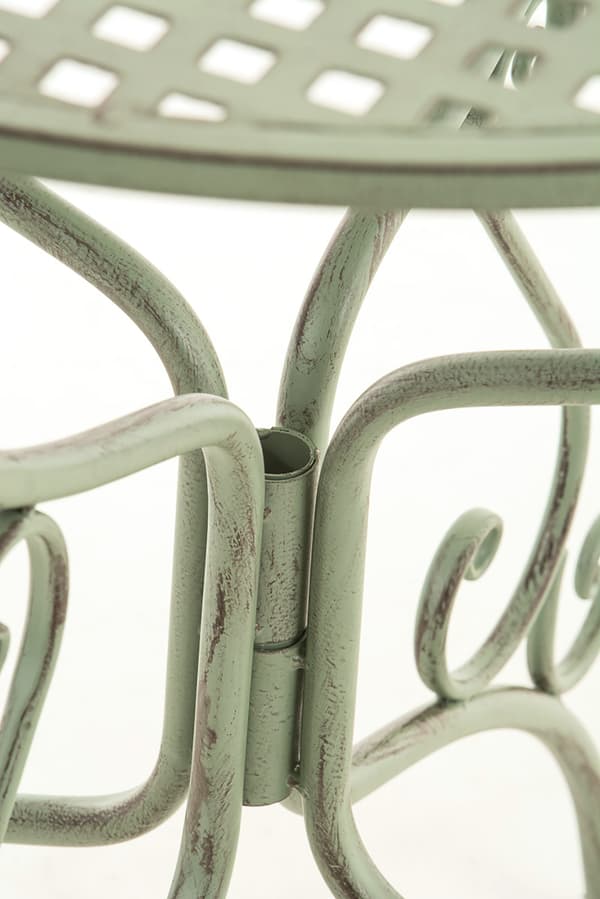 Nostalgic Garden Table - Retro Design - Handmade & Stable Iron | Färg: antikvitetsgrön