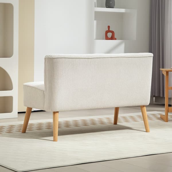 2-sits tygsoffa - Vit soffa | Färg: Vit | Mått: 117x56,5x77 cm