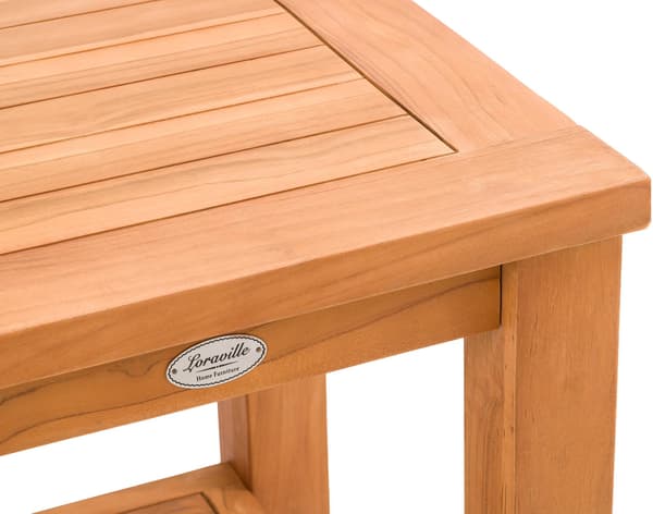 Teak sidobord - fast trä - väder -resistent hållbarhet för utomhusutrymmen