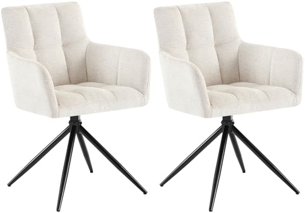 Uppsättning av 2 matsalstolar - fåtöljer - Ultimate Comfort & Robust Design