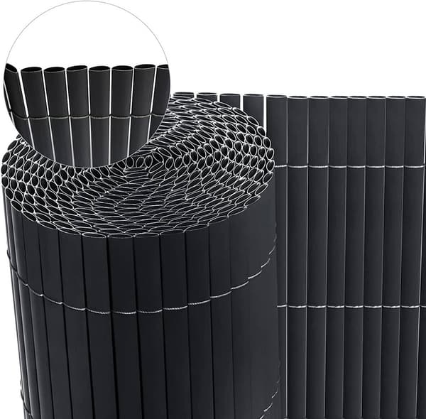 PVC-skyddsmatta med buntband | Grå | 500x80 cm