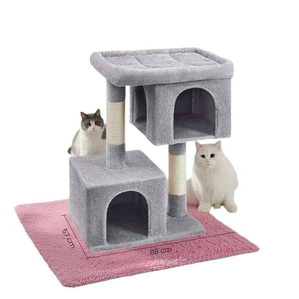 Kattskrapstolpe - Kattträd - Stor liggyta - Stabil - 68 x 48 x 101 cm