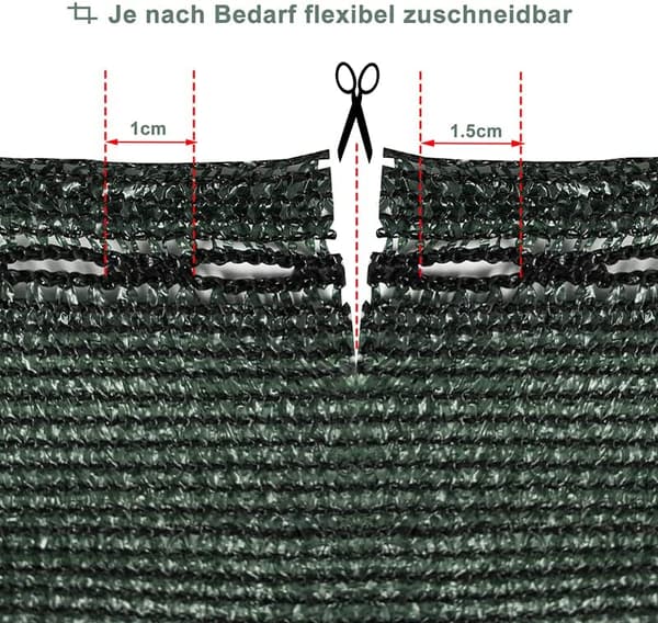 Synlig duk för stängsel med buntband | Grön | 150x1500 cm