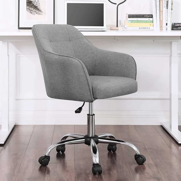 Ergonomisk kontorsstol - grå - vridbar - 65 x 69 x (83-93) cm