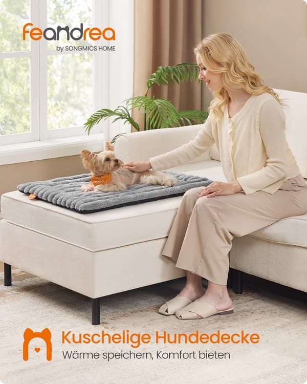 Hundtäcke S maskintvättbar | Tauben grå | 75x50 cm