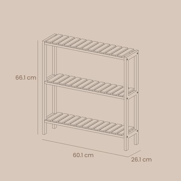 Brunt ställ - Förvaring - Platsbesparande - Hållbar - 60 x 66 x 26 cm
