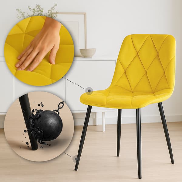 Sammet matsalstol - klädda komfortstol - underhåll - vänlig design