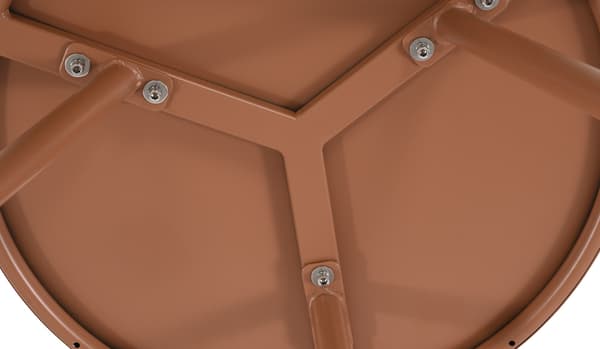 Modernt trädgårdsbord, väderresistent loungebord, rostfritt design -UV -resistent | Färg: Terakotta