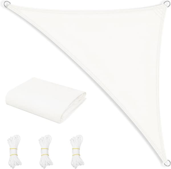 Polyester solskyddspresenning 5x5x7 m | Grädde | 500x500x700 cm