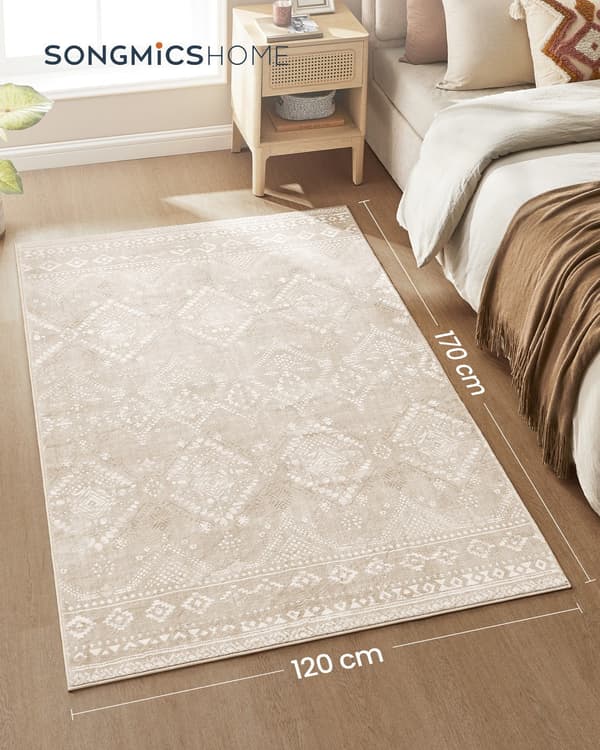 Boho matta för vardagsrum | Cappuccino beige
