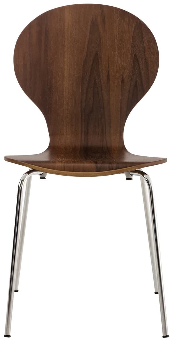 Stackbar besökarstol - Ergonomisk stol - Trästol - Komfort och stabilitetsfärg: Walnut