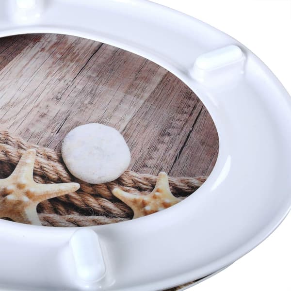 Duroplast toalettsits med soft close och snabbfäste | 37,1x45,5 cm