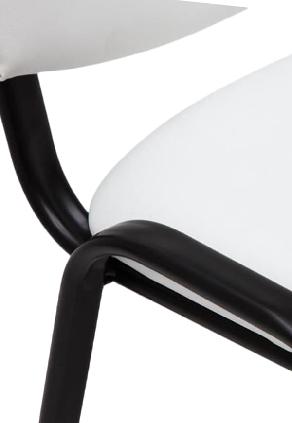 Stackstol Artificial Leather - Mötesstol - Bekväm sittkomfort, stapelbar | Färg: Vit