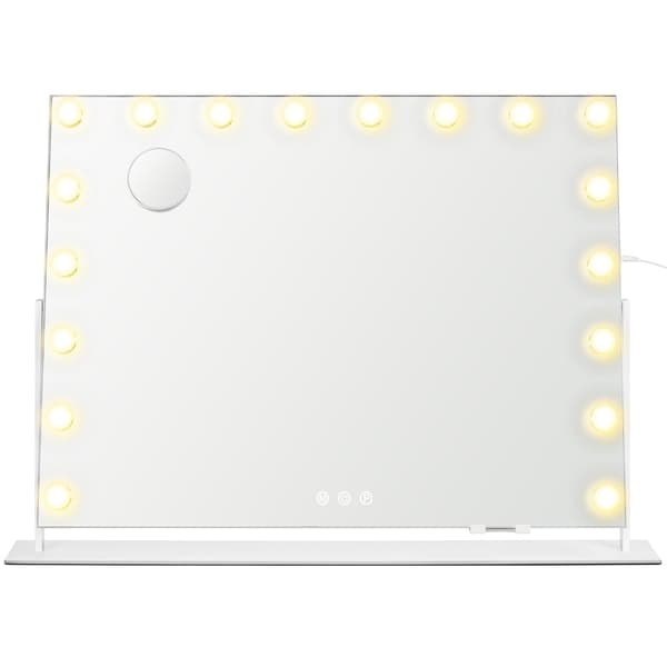 Sminkspegel med LED-belysning, touchfunktion | Vit | 90x12x65 cm